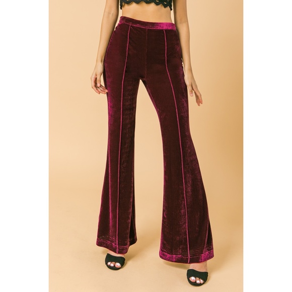 Flying Tomato Wine Velvet Pants - Picture 2 of 4